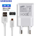 SAMSUNG 5V/2A Phone Charger Doc with USB Cable. 