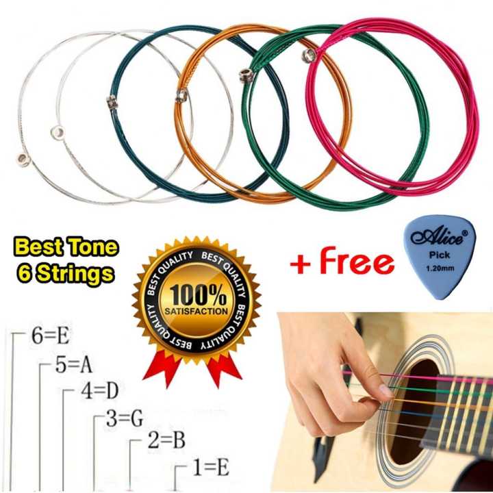 Colorful%20Rainbow%20Guitar%20Strings%20E-A%20(1%20Set%206pcs)%20for%20Acoustic%20Folk%20Guitar%20Classic%20Guitar%20Multi%20Color%20Guitar%20Strings%20/%20Wire%20Set%20-%20Image%205