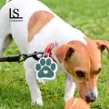 Loveseason Dog Tag Hanging Hole Design Paw Shape Pet Dog Tag Pendant. 