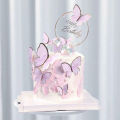 10pcs DIY Cake Decoration Happy Birthday Theme Butterfly Paper Cake Topper. 