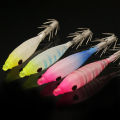 Export Japan Squid Needle 8cm 4g Bionic Bait Wrap Cloth Rubber Soft Body Wooden Shrimp Small Hanging Bucket Squid Hook Fishing Lure. 