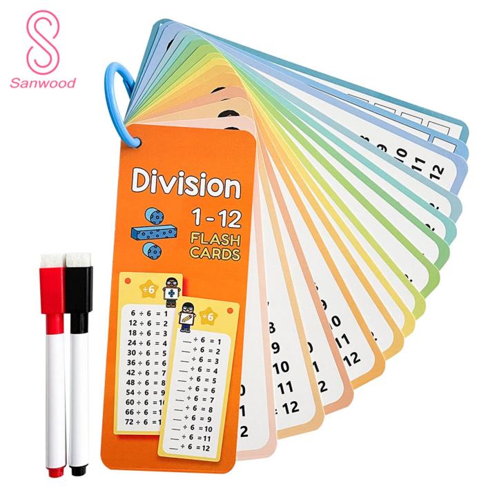 Educational Flash Cards Math Flash Cards Set with Pens for Preschool ...