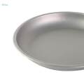 Titanium Plate Tableware Cookware Round Dish Dinner Frying Pan Fruit for Camping Outdoor - 185x25mm. 