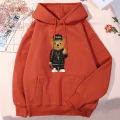 Hip Hop Rap Trend Teddy Bear Printing Man Hoodies Quality Graphics Clothes Breathable Vintage Clothing Casual Harajuku Hoodie. 