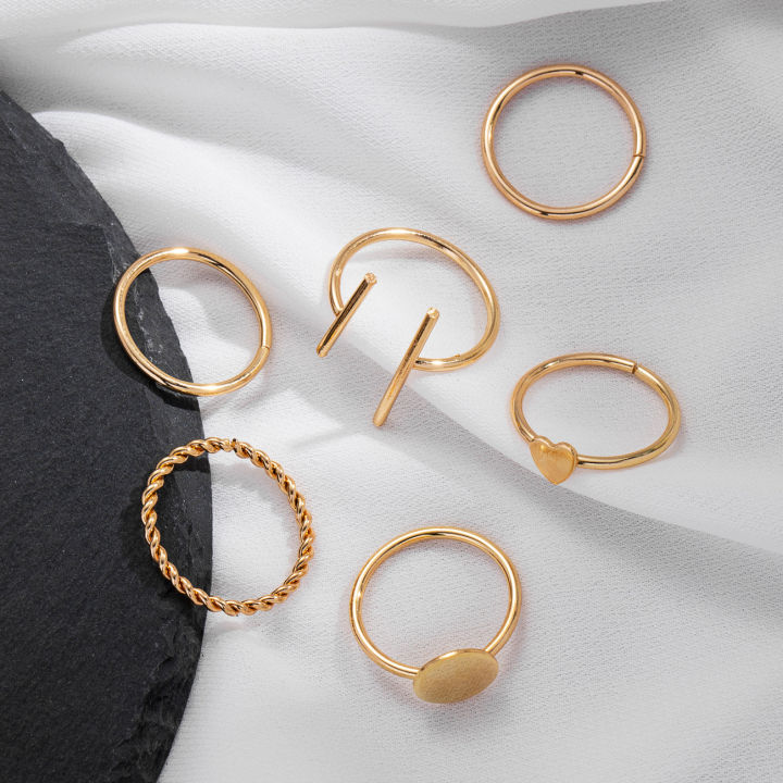 6PCS/Set%20Vintage%20Rings%20Women's%20Love%20and%20Creative%20Female%20Cold%20Wind%20Joint%20Ring%20Set%20for%20Girls%20-%20Image%203
