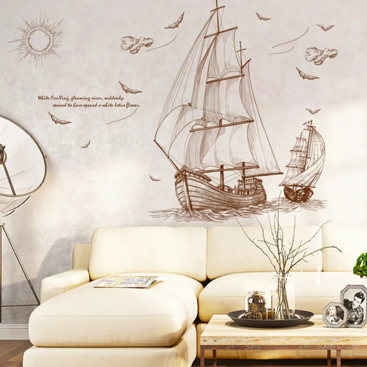 Brown%20Ships%20sailing%20in%20deep%20sea%20classic%20wall%20decoration%20Sticker%20%20room%20wallpaper%20bedroom%20nursery%20window%20decor%20wall%20stickers%20%20wedding%20decoration%20birthday%20decoration%20kids%20room%20decoration%20Wall%20Stickers%20-%20Image%207