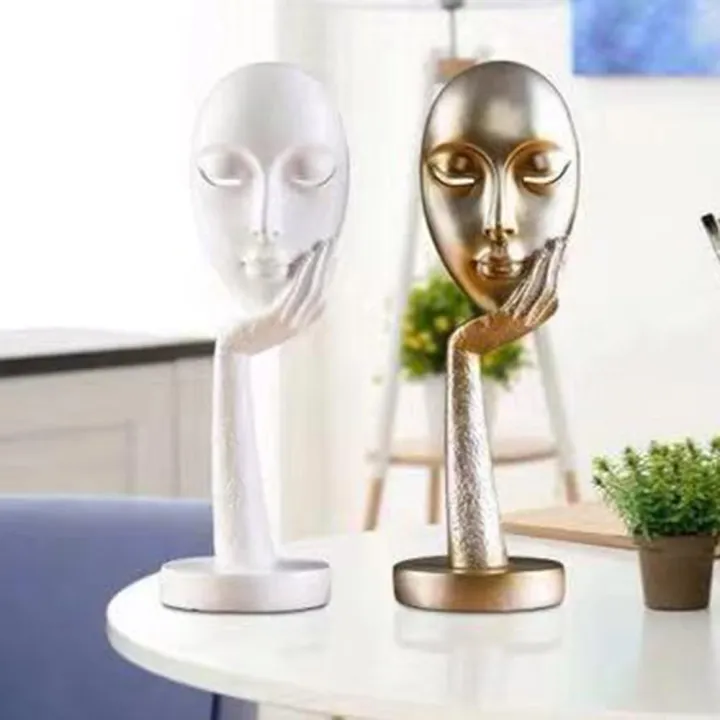 Statues%20Crafts%20Sculpture%20Lady%20Decorative%20Display%20Resin%20Art%20Human%20Modern%20Meditators%20-%20Image%203