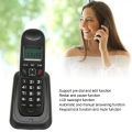 Cordless Phone, Digital Cordless Telephone 16 Interface Languages US Plug 100-240V with LCD Backlight for Office. 