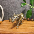 1PCS Antique Bronze Minature Elephant Figurines Tea Pet Table Ornament Decorations Solid Copper Crafts Home Decor Accessories Gifts. 