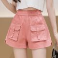 Girls' Workwear Shorts Summer New Western Style Medium and Large Children Girl Thin Type High Waist Casual Pants Outer Wear. 