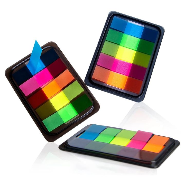 Sticky Note Flags,300 Pcs Total,Pack of 5 Color Tabs,Strip Tabs