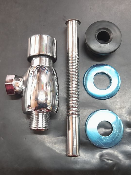 Urinal%20Flush%20Valve%20Urinal%20Flush%20Tap%201/2"%20Chromium%20plated%20Press%20type%20Round%20Silver%20Bathroom%20-%20Image%202