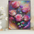 RUOPOTY Diamond Painting Flower Needlework 30x40cm Embroidery Sale Home Decor Rhinestones Diy Gift Art Handmade Round Drill. 