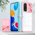 PlusCase for Xiaomi Redmi Note 11 Pro 4G / 5G Phone Case Slide Camera Lens Protection Clear Acrylic Shockproof Back Cover. 