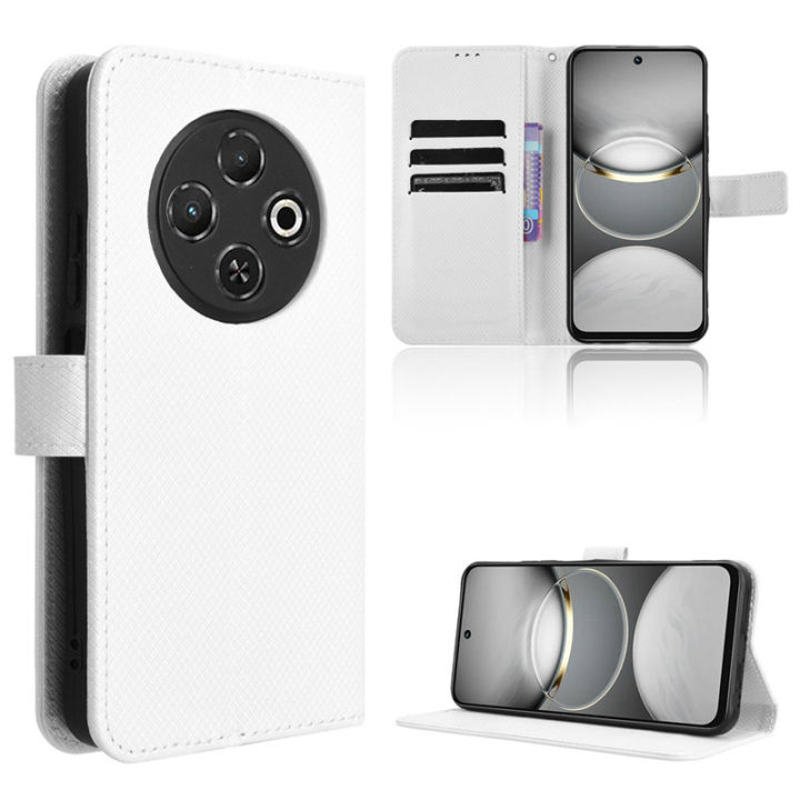 Tecno Spark 30C 4G Wallet Case, Support Wireless Charging with RFID Blocking Card Holder for Tecno Spark 30C 4G