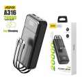 Aspor A330/A301/A300/A396 / A385 PD 20W / A335 22.5W / A301 PD High-Capacity Power Bank 10000mAh/20000mAh/30000mAh/40000mAh with Fast Charging & 4 USB Ports. 