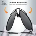 LouisWill Men Sunglasses Titanium Alloy Frame Photochromic Sunglasses Fashion UV400 Polarized Sunglasses Casual Shades for Man Auto Color Changing Sunglasses Driving Glasses Sunglasses for Men. 