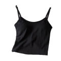 2023New Inner Wear Outer Wear Backless Top Women's Sling Beauty Back Short Exposed Umbilical Cord Chest Pad Underwear Vest. 