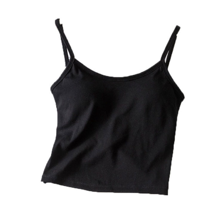 2023New%20Inner%20Wear%20Outer%20Wear%20Backless%20Top%20Women's%20Sling%20Beauty%20Back%20Short%20Exposed%20Umbilical%20Cord%20Chest%20Pad%20Underwear%20Vest%20-%20Image%202