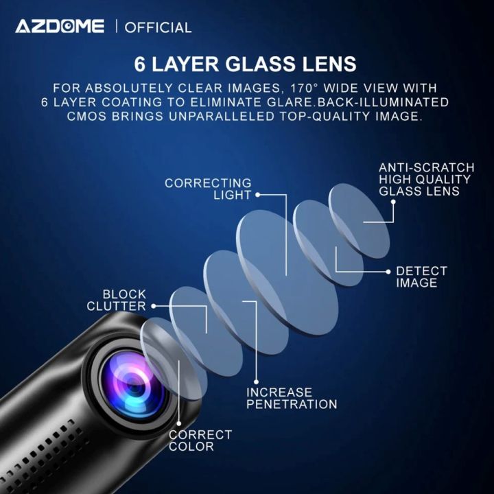 AZDOME%20M330%201080P%20Smart%20Dash%20Camera%20Car%20DVR%20Black%20Box%20Voice%20Control%20WiFi%20Dash%20Cam%20-%20Image%203