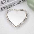 1Pcs Kawaii Adhesive Heart Diamond Design Mirror Junk Phone Case Ipadcase Decoration Charms Handcraft Diy Crafts. 