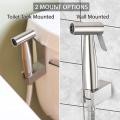 Handheld Bidet Sprayer Shattaf Cloth Diaper Toilet Sprayer Stainless Steel Brushed Bathroom Shower Bidet Spray Set EU Plug. 