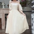 Wedding Champagne Bridesmaid Dress 2024 New Summer Fairy Niche Senior Sisters Group Dress Daily Style. 
