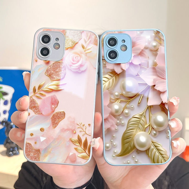 UCUC%20for%20OPPO%20F19%20Pro%20A94%20Cover%20Tempered%20Glass%20Golden%20Pearl%20Luxury%20Metallic%20Lens%20Phone%20Case%20-%20Image%207