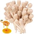 1/5/10/20PCS 8CM Mini Wooden Honey Dipper High Quality Honey Stir Bar Mixing Handle Jar Spoon Kitchen Tools. 