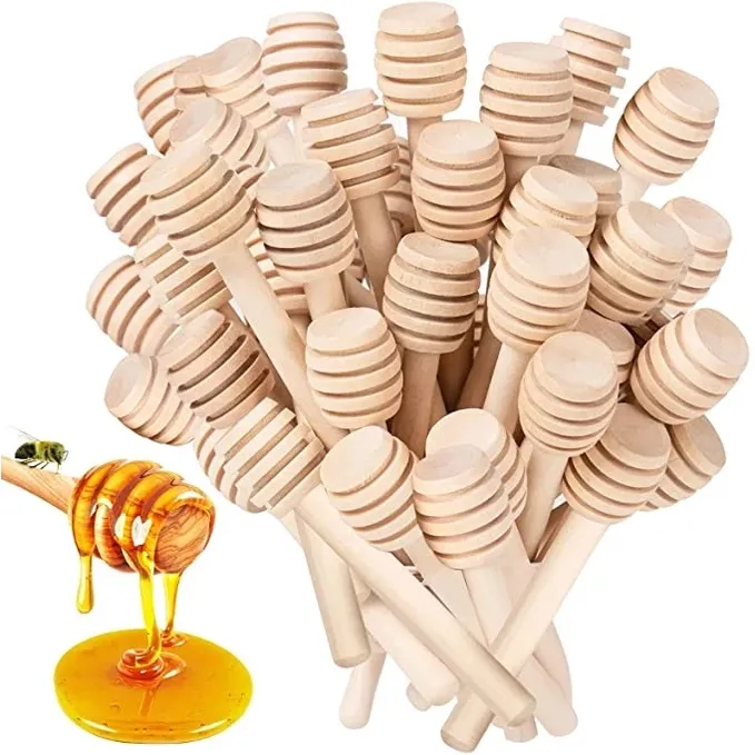 1/5/10/20PCS%208CM%20Mini%20Wooden%20Honey%20Dipper%20High%20Quality%20Honey%20Stir%20Bar%20Mixing%20Handle%20Jar%20Spoon%20Kitchen%20Tools%20-%20Image%208