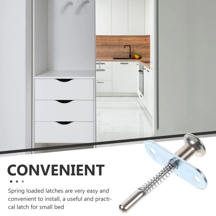 4pcs%20Spring%20Loaded%20Pin%20Stainless%20Steel%20Door%20Buckles%20Plug%20Bed%20Latches%20Baby%20Beds%20Durable%20Material%20Easy%20Installation%20Mini%20-%20Image%204