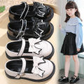 Girls' Shoes Princess Little Leather Shoes2023Summer New Soft Bottom Children's Spring and Autumn Black Shoes SummerjkDress. 