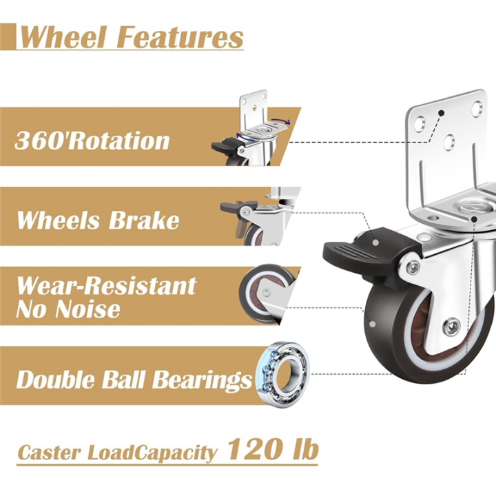 Side%20Mount%20Casters,Casters%20Set%20of%204%20with%20Brake,L-Shape%20Plate%20Small%20Wheels%20for%20Furniture,Cabinet%20Casters,1%20in(L-Shape)%20-%20Image%207
