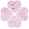 1Set Cute Exquisite Multicolor Cartoon Hypoallergenic Plastic Stud Earrings Set SEVICH. 