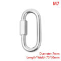 【HOT】 M3/M3.5/M4/M5/M6/M7/M8/M9/M10 Stainless Steel Screw Lock Climbing Carabiner Quick Links Safety Snap Hook Connecting Ring Buckle. 