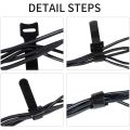 50 Pcs Black Reusable Cable Fixing Straps Approximately 6 Inches Ties. 