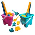 Beach Toy Guilty Gadgets Set 6pc for Beach Holiday and Sand Pit - Includes Shapes  Bucket  Spade - Randomly selected from 2 colours | bb. 