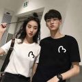 Couple's Summer Short-Sleeved Bottoming Shirt Black and White T T-shirt Female Male 2024 New Internet Hot Fashionable Advanced ins Fashion Brand. 