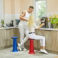 Retractable Folding Stool for Camping Fishing Height Adjustable - Banco Portable Plastic Collapsible Telescoping Stool Seat Chair. 