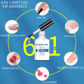 【ALLGOOD】 KOSKOE 15ml 6 IN 1 Soft Gel Tip Adhesive Nail Art Polish For Falses Nail Tips Multi-Function Rubber Base Gel Nail Varnishes. 