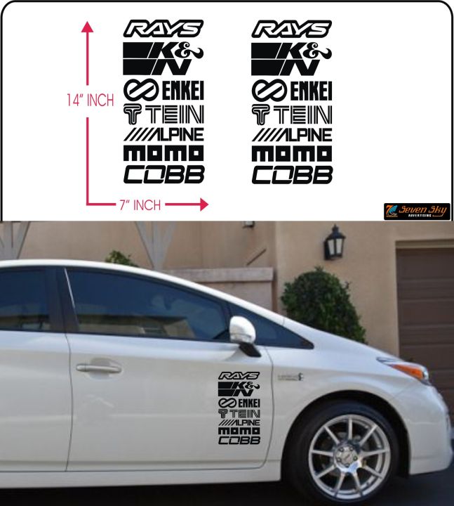 Car Side Door Body Letter Decal Stickers Hybrid Car Racing Car Sports Car Van Cab WagonR Vinyl Decal BLACK Color High Quality PVC Plotter Cutting Stickers