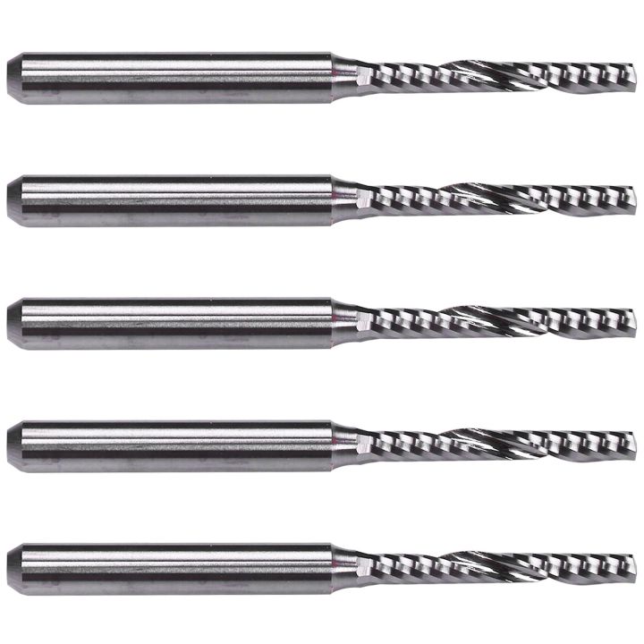 5X 2mm x 15mm Carbide Single Flute Spiral End Mill CNC Router Bit ...