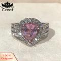 Carat Women Wedding Ring Faux Crystal Inlaid Good Workmanship Women Finger Ring. 