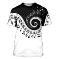 Printed Piano Music 3d T Shirts Summer Funny Harajuku Short Sleeve Musical Instrument Streetwear Tops Tees Men Women Clothes. 