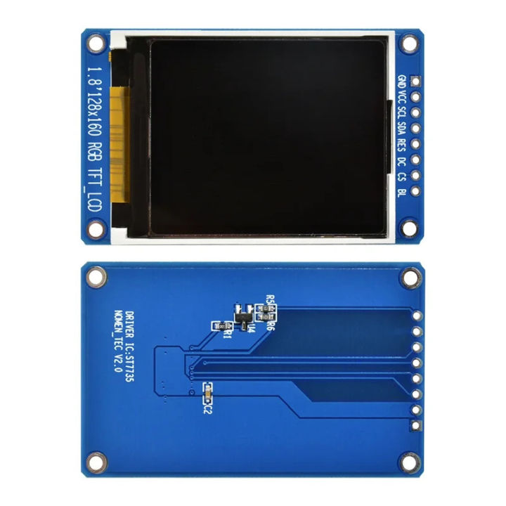 1.8 inch full color 128x160 SPI full color TFT LCD display module st7735s 3.3V replacement OLED power supply for Arduino