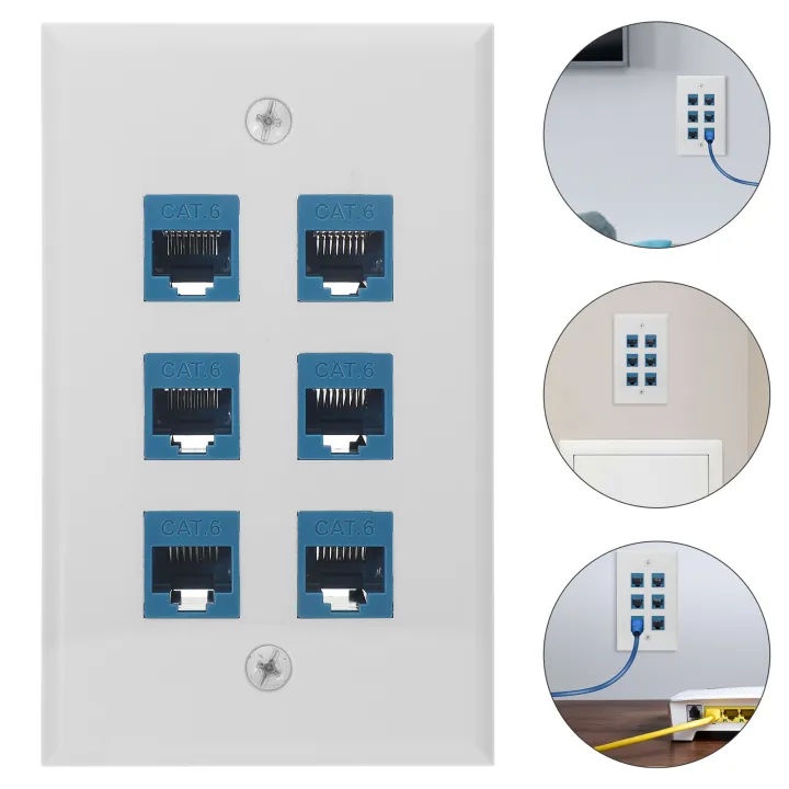 6%20Port%20Network%20Panel%20115X70mm%20Ethernet%20Wall%20Outlet%20Socket%20Plate%20Home%20Plastic%20Ethernet%20Socket%20Household%20Panel%20-%20Image%202