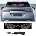 Glass Dynamic Light LED Display V USB 12V/24 Screen for Car Truck Decorative Lights with Animated Flashing Devil Eyes Front and Rear Windshield. 