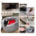 Cat Sleeping Bag Snooze Cat Half Covered Cave for Dog Puppy Pomeranian gray. 