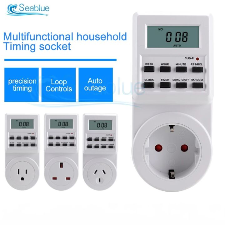 Outlet Timer 24 Hours Programmable and Plug in Timer for Electrical ...