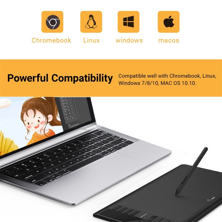 UGEE%20M708%20V3%20Graphics%20Drawing%20Tablet%2010X6%20Inch%20Digital%20Pen%20Tablets%20with%208%20Shortcuts%208192%20Levels%20Compatible%20Android%20Windows%20-%20Image%203